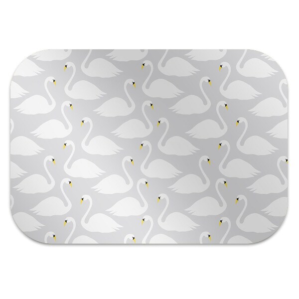 Alfombra silla ordenador Cisnes blancos
