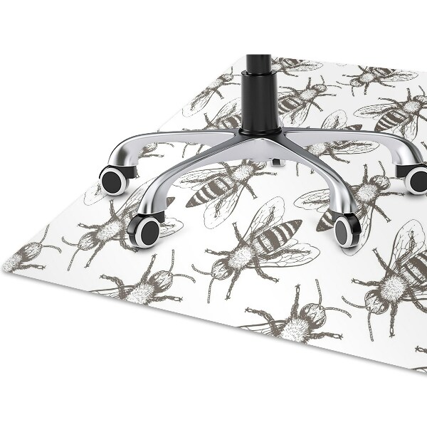 Alfombra silla ordenador Patrón de abejas