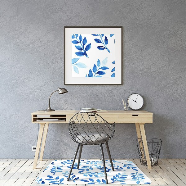 Alfombra silla ordenador Acuarela azul