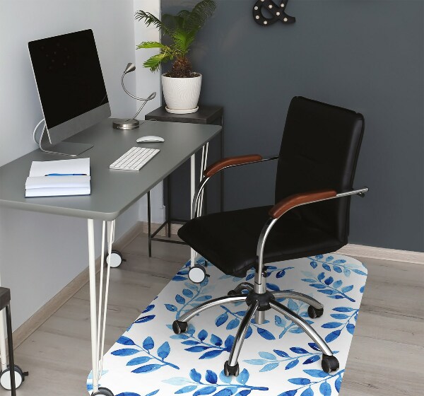 Alfombra silla ordenador Acuarela azul