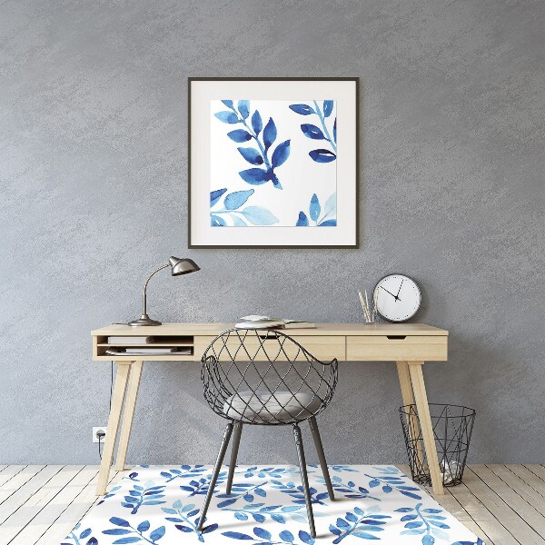 Alfombra silla ordenador Acuarela azul