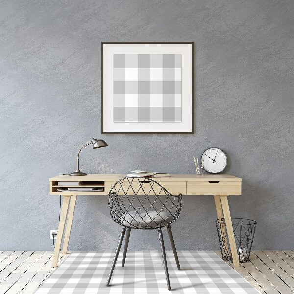 Alfombra silla ordenador Rejilla gris