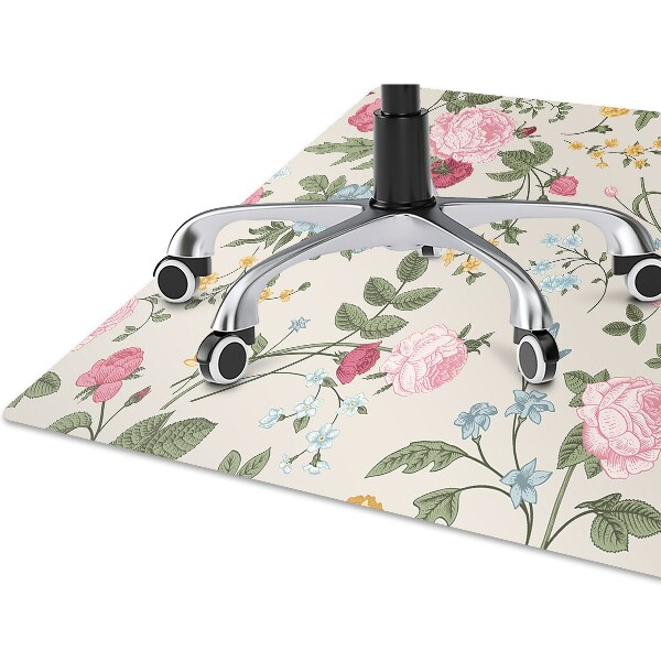 Alfombra silla escritorio Flores coloridas