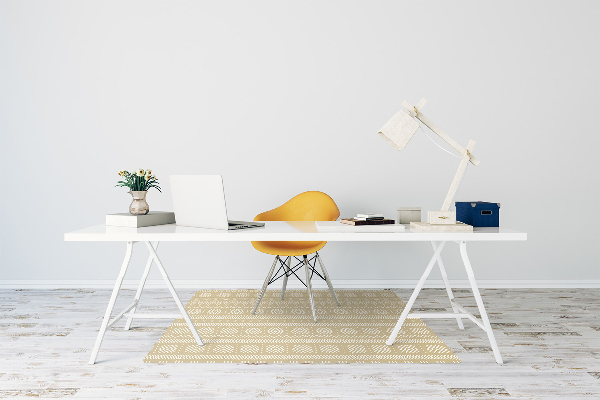 Alfombra para silla de escritorio Forma amarilla