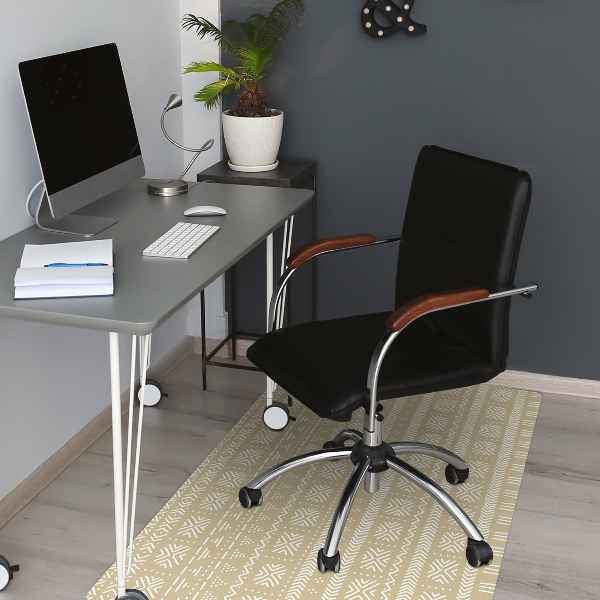 Alfombra para silla de escritorio Forma amarilla