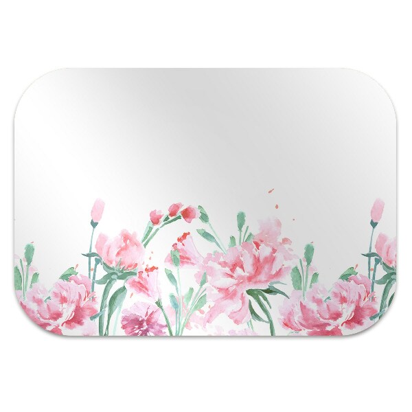 Alfombra para silla de escritorio Flores rosadas
