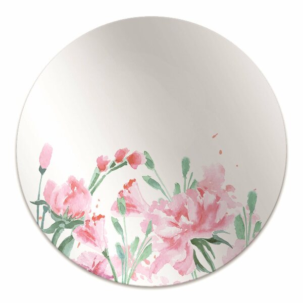 Alfombra para silla de escritorio Flores rosadas