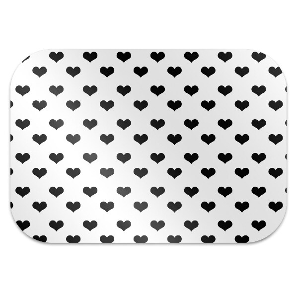 Alfombra silla ordenador Corazones negros