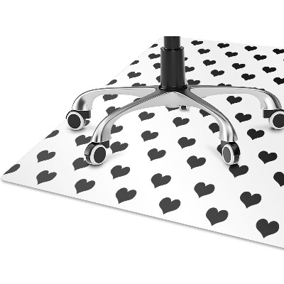 Alfombra silla ordenador Corazones negros