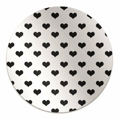 Alfombra silla ordenador Corazones negros