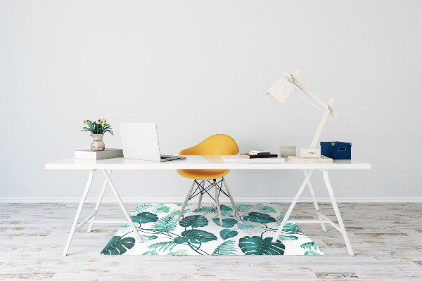 Alfombra silla ordenador Hojas tropicales