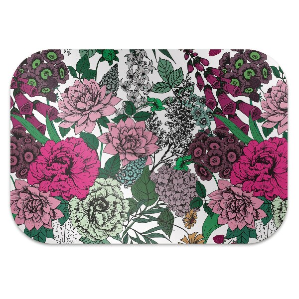Alfombra silla ordenador Flores vintage