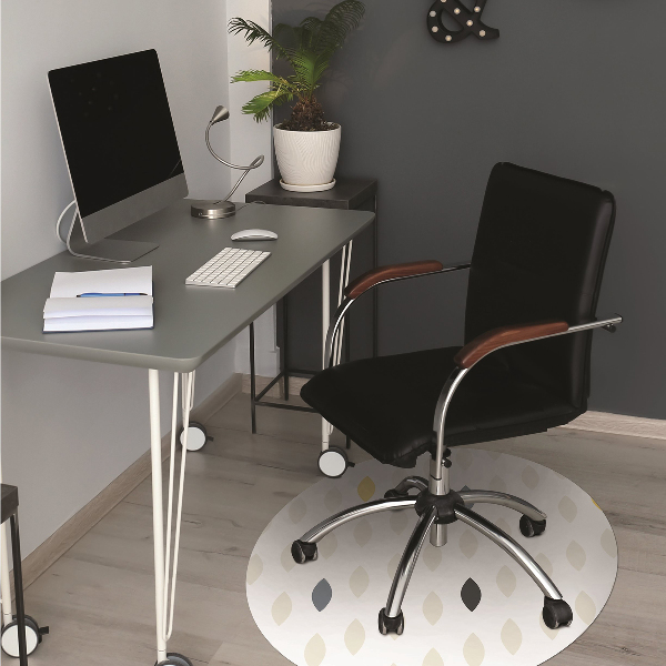 Alfombra protectora suelo para silla Limones coloridos