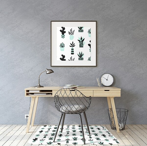 Alfombrilla para silla de escritorio Suculentas