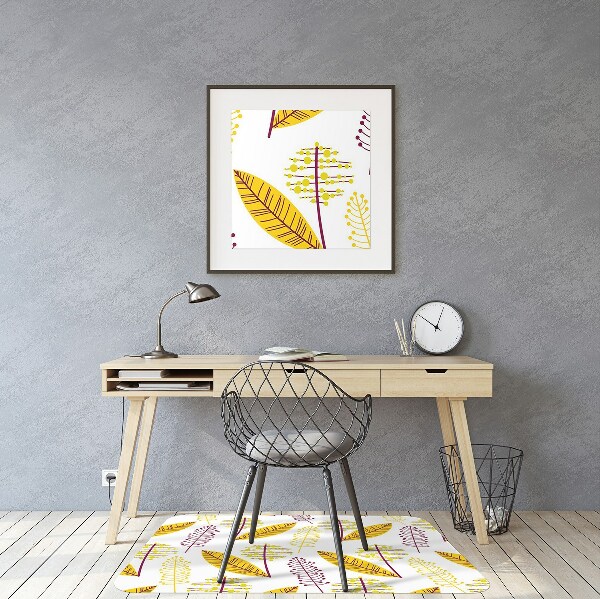 Alfombrilla para silla de escritorio Hojas de otoño