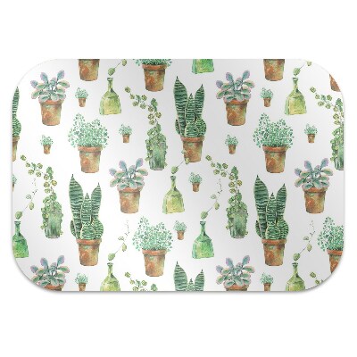 Alfombra para silla de escritorio Cactus pintados