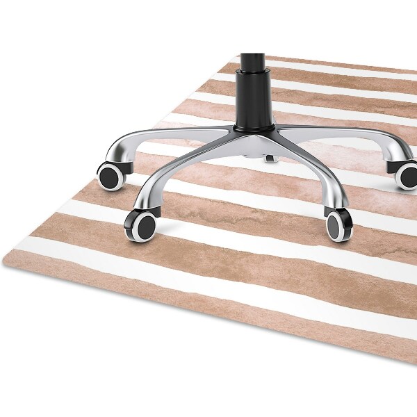 Alfombra para silla de escritorio Rayas marrones