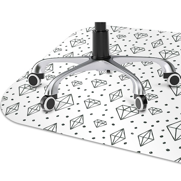 Alfombra silla ordenador Diamantes dibujados
