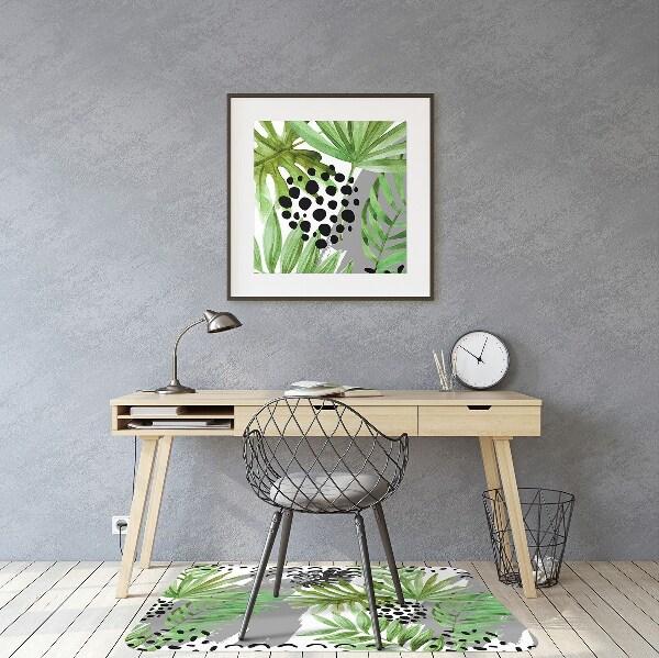 Alfombrilla para silla de escritorio Hojas tropicales