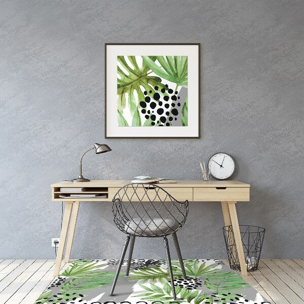 Alfombrilla para silla de escritorio Hojas tropicales