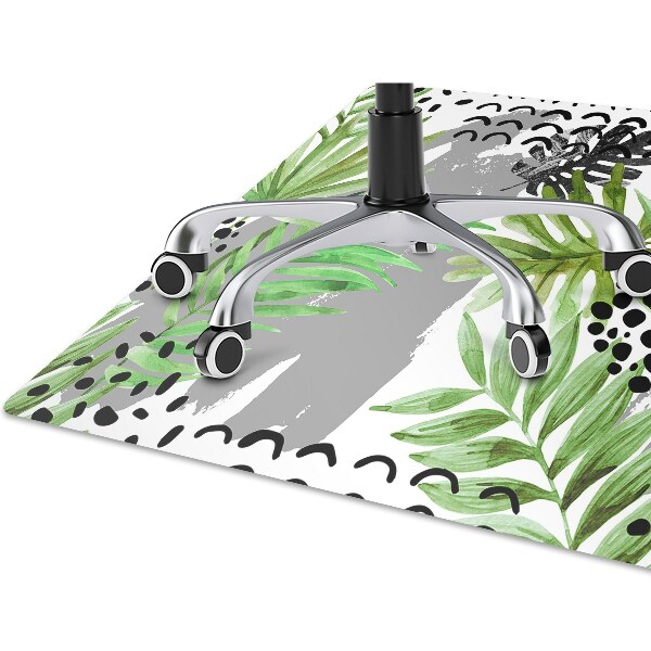 Alfombrilla para silla de escritorio Hojas tropicales