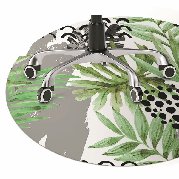 Alfombrilla para silla de escritorio Hojas tropicales