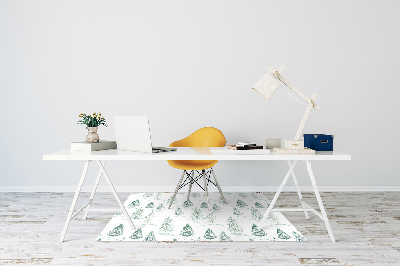 Alfombra para silla de escritorio Árbol de navidad de invierno