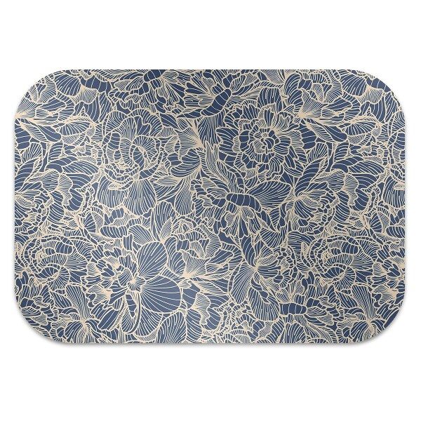 Alfombra silla ordenador Flor azul