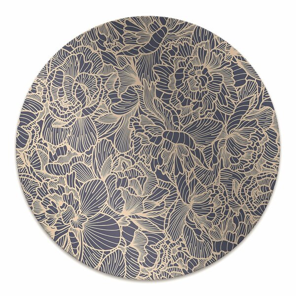 Alfombra silla ordenador Flor azul