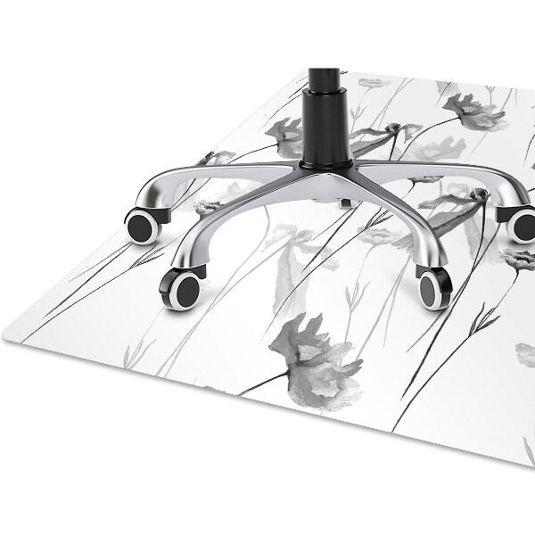 Alfombra para silla de escritorio Flor de semilla de amapola