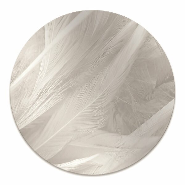 Alfombra silla ordenador Hermosas plumas blancas