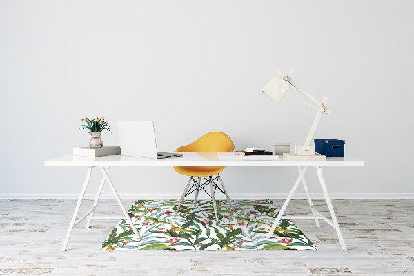 Alfombra para silla de escritorio Flora tropical