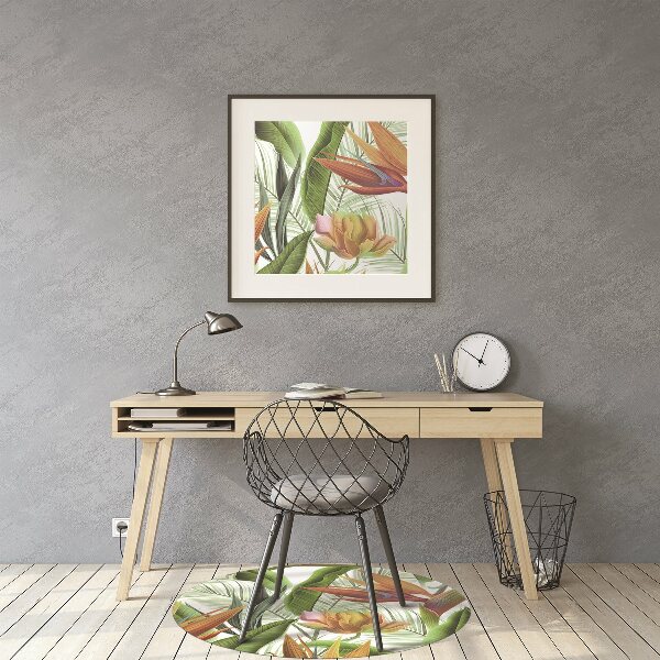 Alfombrilla para silla de escritorio Plantas tropicales