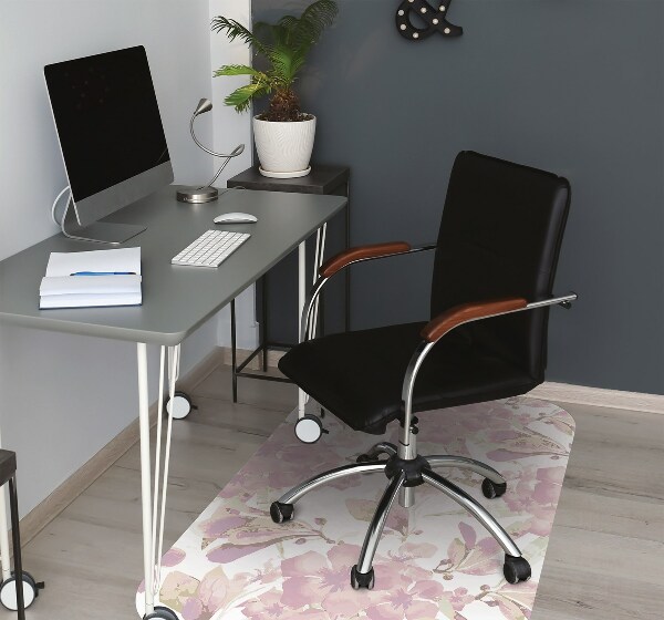 Alfombrilla para silla de escritorio Hibisco rosa pálido