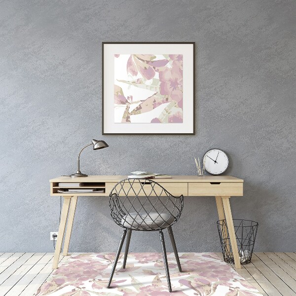 Alfombrilla para silla de escritorio Hibisco rosa pálido