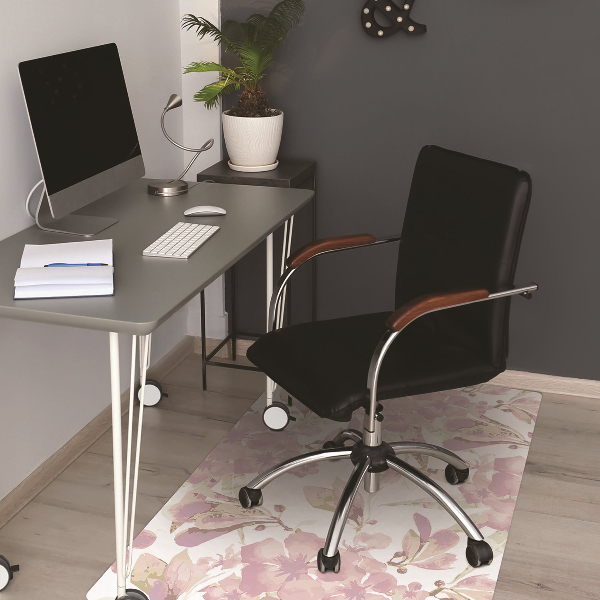 Alfombrilla para silla de escritorio Hibisco rosa pálido