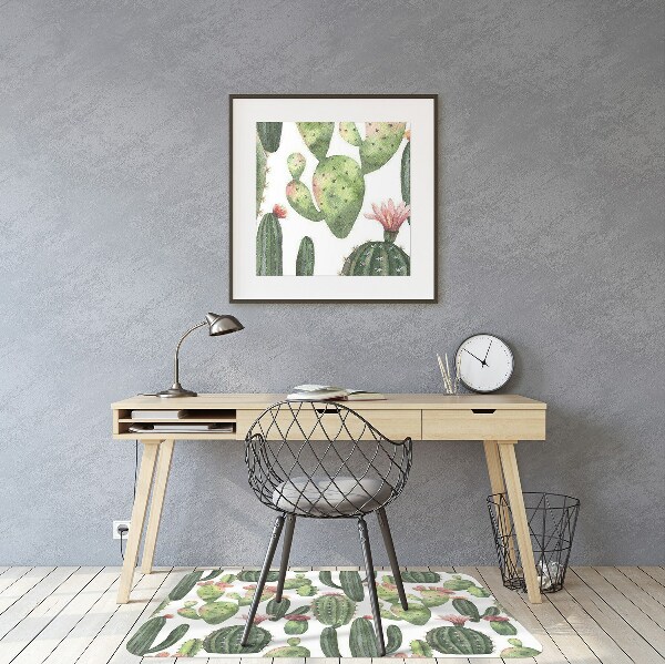 Alfombra para silla de escritorio Cactus con picos