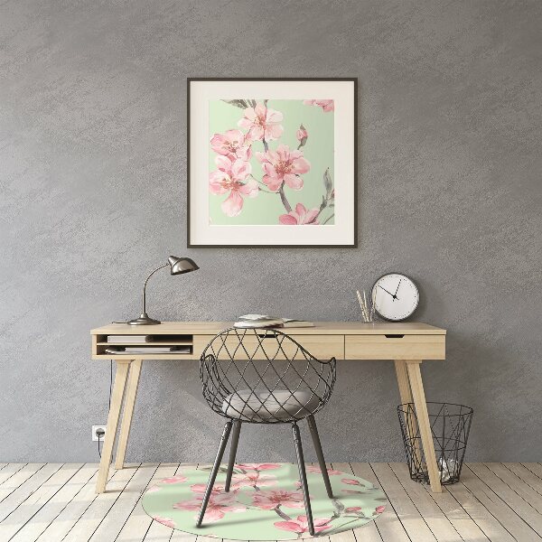Alfombra para silla de escritorio Flores de cerezo