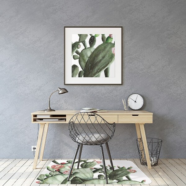 Alfombra silla ordenador Cactus
