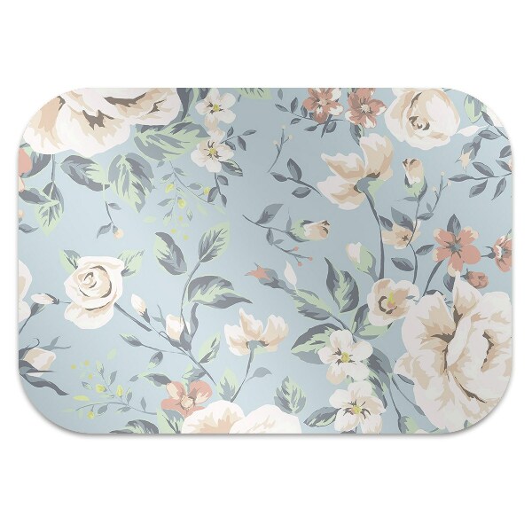 Alfombra silla ordenador Flores estilo vintage