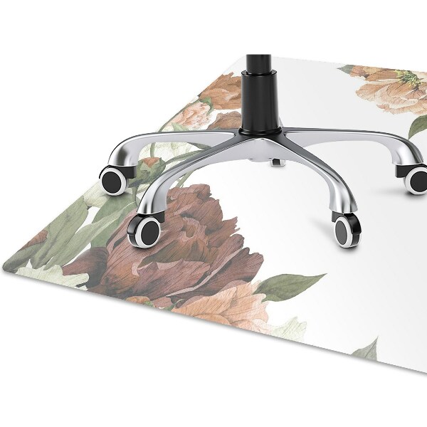 Alfombra silla ordenador Peonies vintage