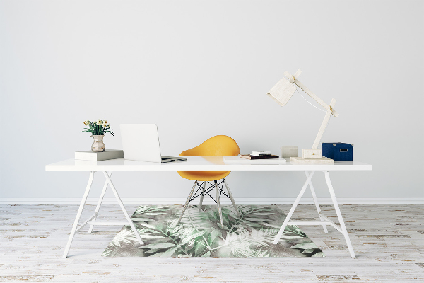 Alfombra para silla de escritorio Hojas de los trópicos