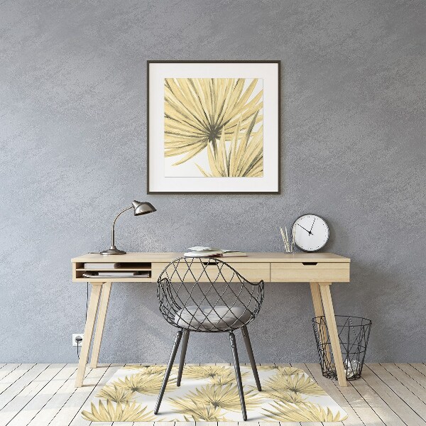 Alfombra para silla de escritorio Hojas tropicales