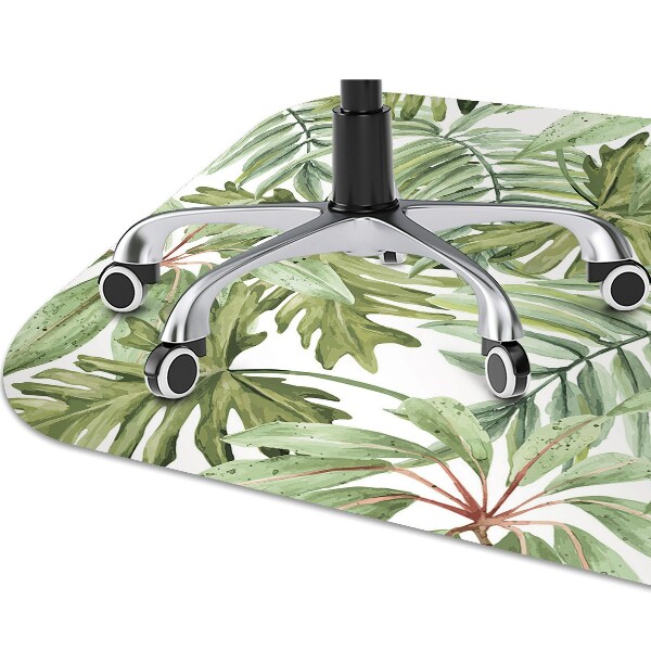Alfombra para silla de escritorio Hojas tropicales