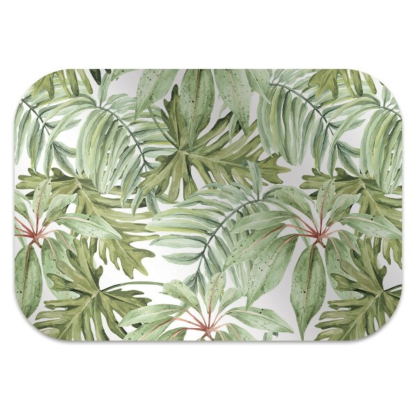 Alfombra para silla de escritorio Hojas tropicales