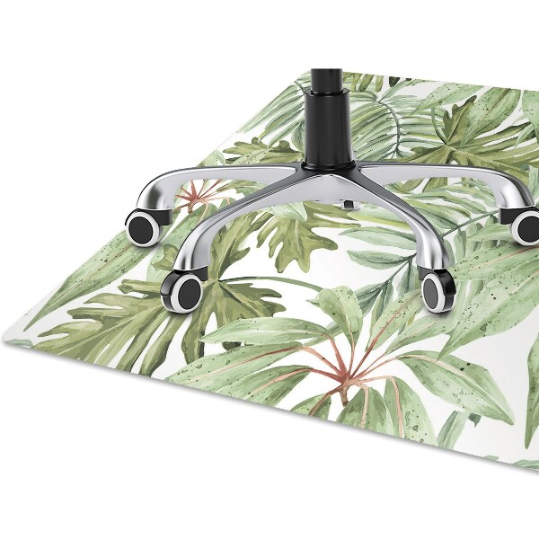 Alfombra para silla de escritorio Hojas tropicales