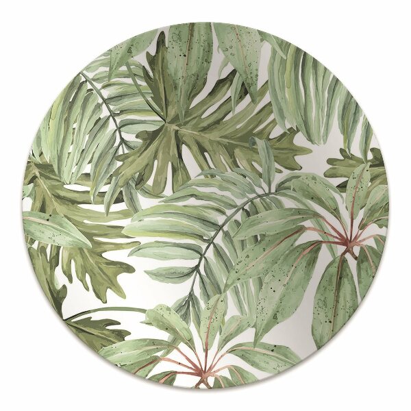Alfombra para silla de escritorio Hojas tropicales