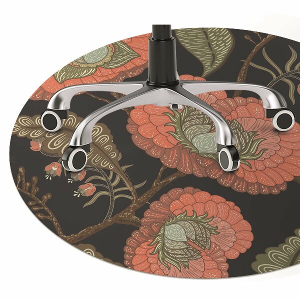 Alfombra silla ordenador Flores retro