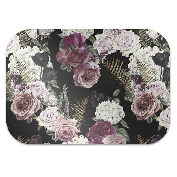 Alfombra silla ordenador Flores románticas