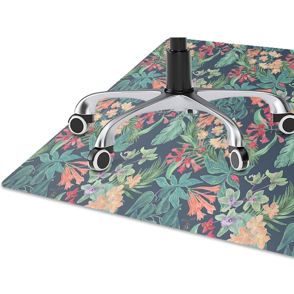 Alfombra silla ordenador Composición tropical